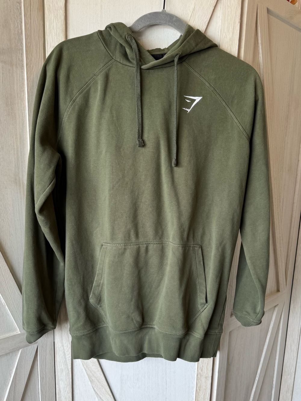 Gymshark Olive Green Men's Pullover Hoodie